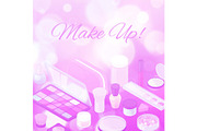 Makeup beauty collection purple