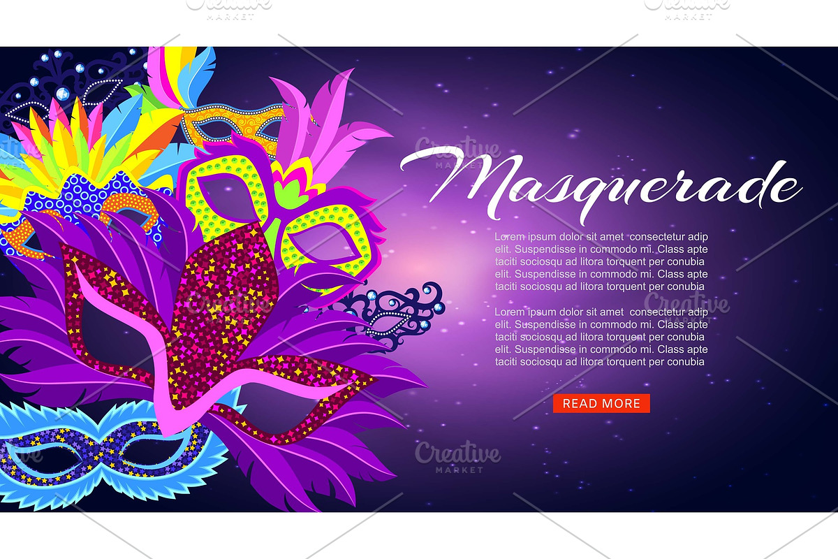 Masquerade, carnival or Mardi Gras in Objects - product preview 8