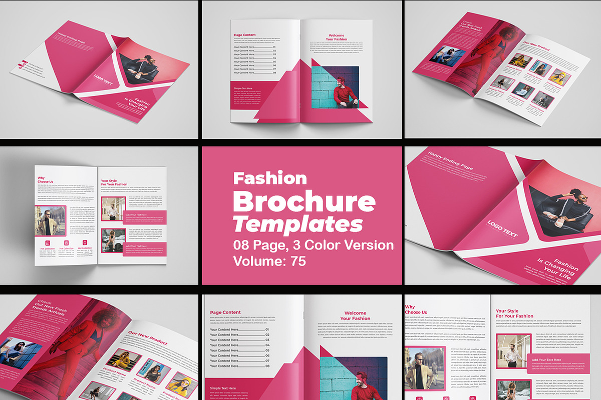 Fashion Brochure Template in Brochure Templates - product preview 8