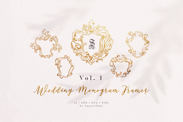 Wedding Monogram Frames Vol. 1