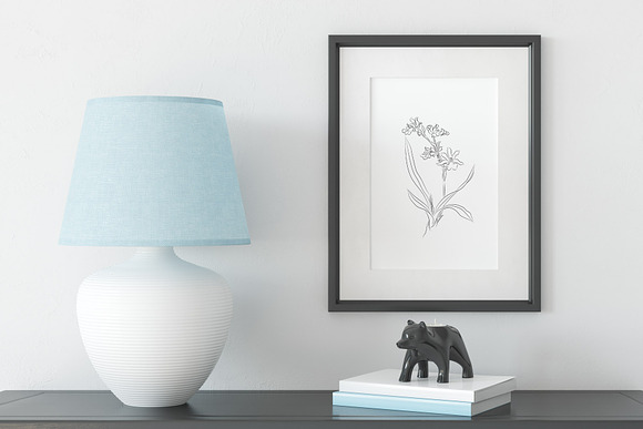 Orchids. Line Art Collection in Illustrations - product preview 8