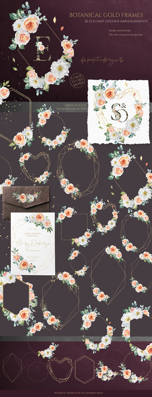 Botanical Watercolor Luxury Florals in Illustrations - product preview 18