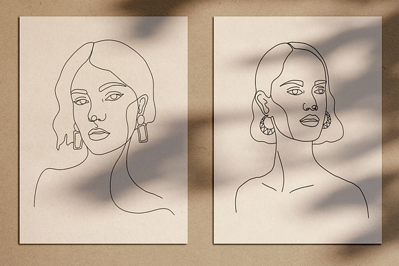 15 Minimalist Woman Line Art in Illustrations - product preview 1