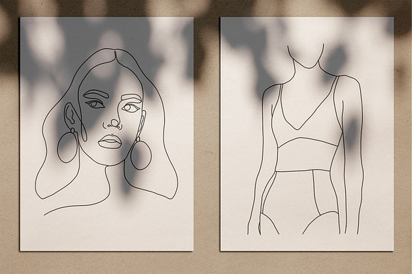 15 Minimalist Woman Line Art in Illustrations - product preview 2