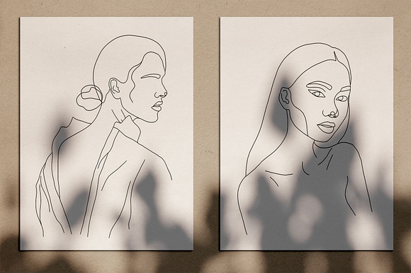 15 Minimalist Woman Line Art in Illustrations - product preview 6