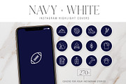 Navy & White Instagram Story Covers