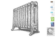 Cast iron household radiator