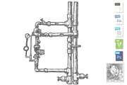illustration of piping system