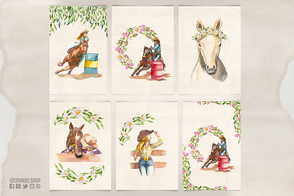 Rodeo girls, Cowgirl clip art