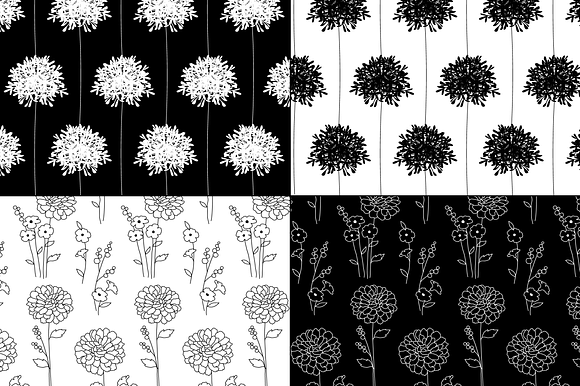 Black & White Botanical Patterns in Patterns - product preview 1