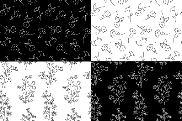 Black & White Botanical Patterns in Patterns - product preview 5