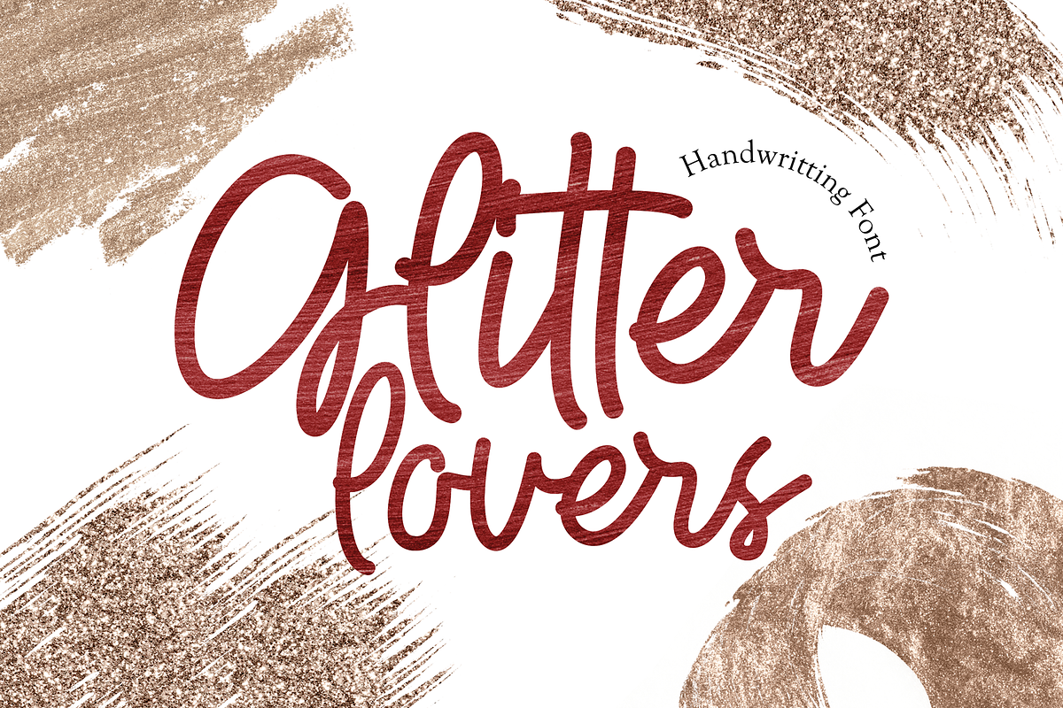 Glitter Lovers in Display Fonts - product preview 8