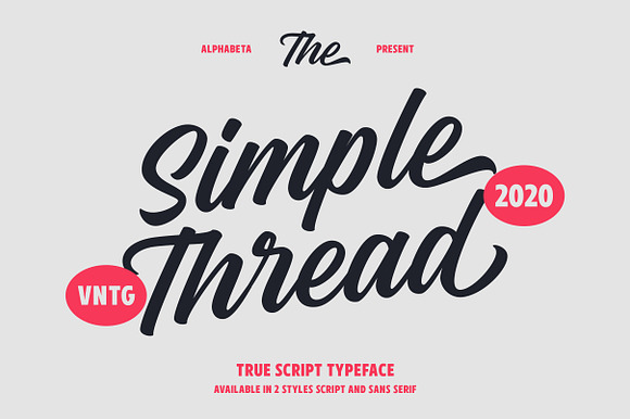 Simple Thread | Font Collection in Script Fonts - product preview 1