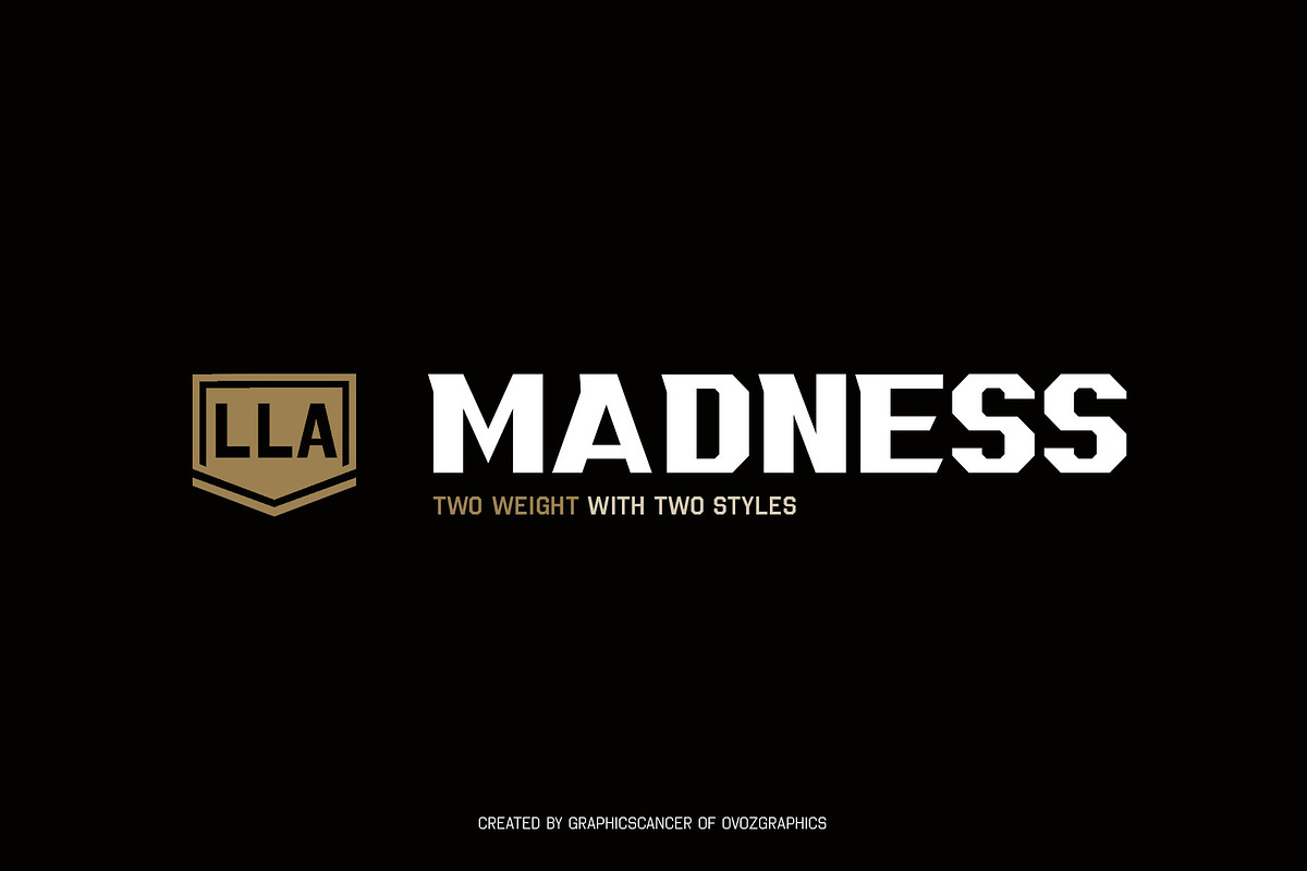 LLA MADNESS Sports Display Font in Display Fonts - product preview 8