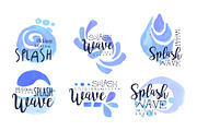 Splash Wave Original Design Labels