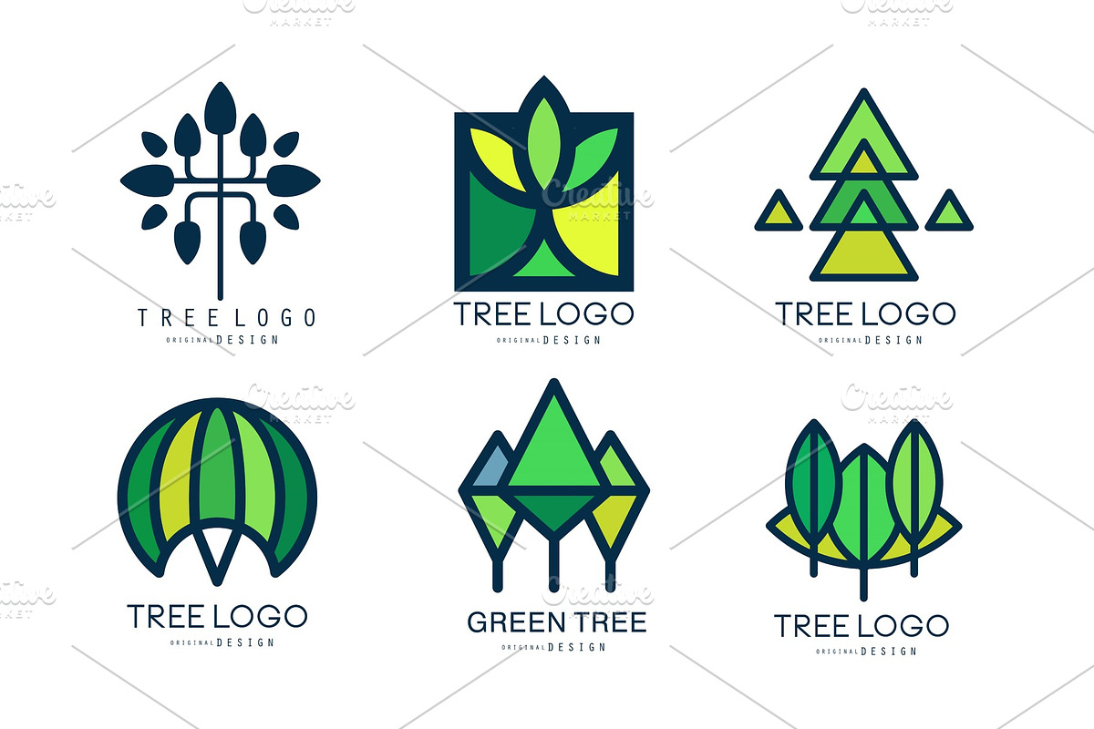 Tree Logo Templates Collection in Illustrations - product preview 8