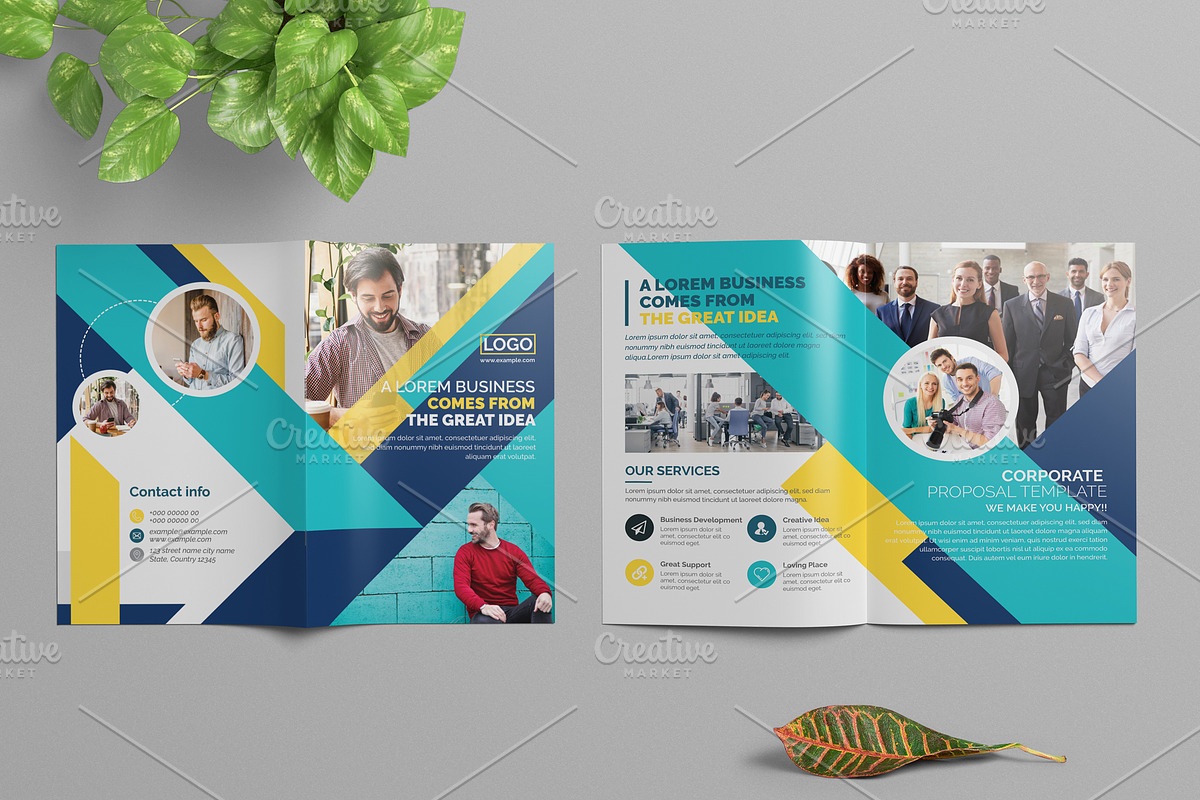 Colorful Bifold Brochure in Brochure Templates - product preview 8