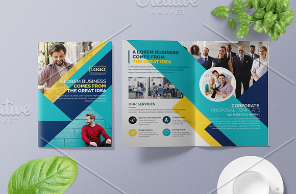 Colorful Bifold Brochure in Brochure Templates - product preview 1