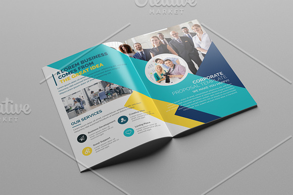Colorful Bifold Brochure in Brochure Templates - product preview 3