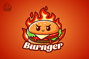 BURNGER - Mascot Logo