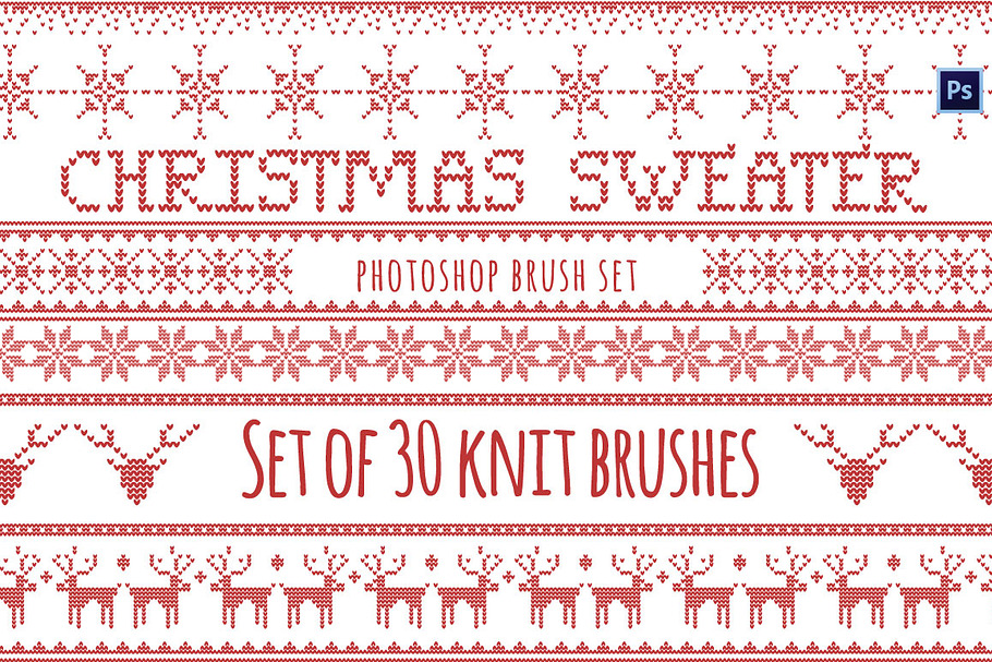 Christmas Sweater Brushes Photoshop