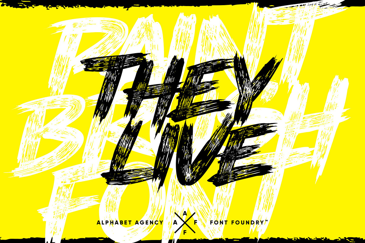 THEY LIVE PAINT BRUSH FONT in Display Fonts - product preview 8