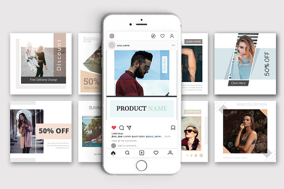Fashion Sale Social Media Pack in Instagram Templates - product preview 4