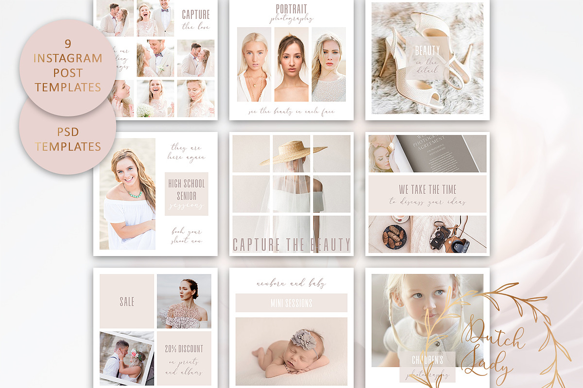 PSD Instagram Post Template Set #3 in Instagram Templates - product preview 8
