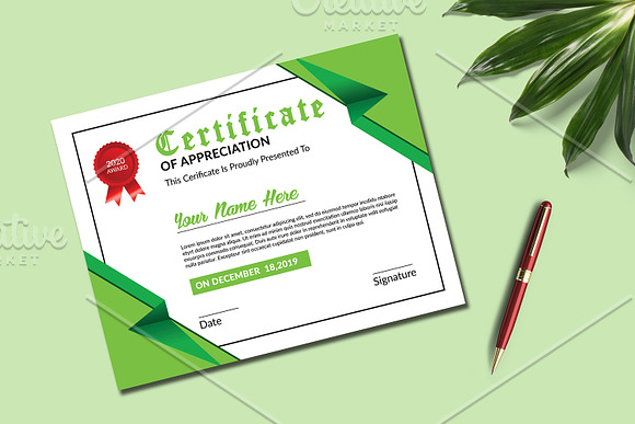 Certificate of Appreciation V24 in Stationery Templates - product preview 1