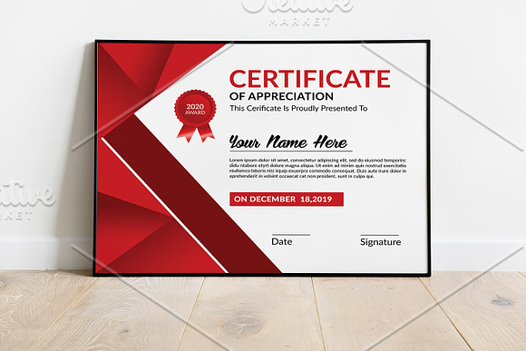 Printable Certificate V25 in Stationery Templates - product preview 1