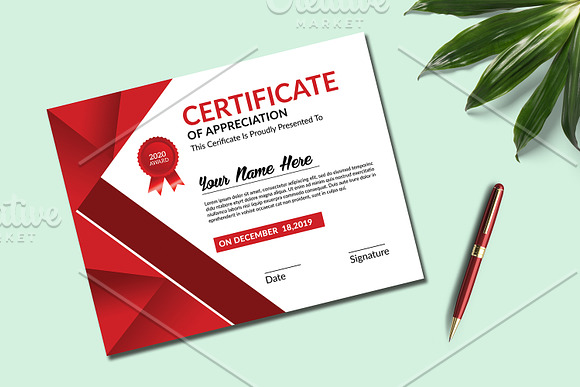 Printable Certificate V25 in Stationery Templates - product preview 2
