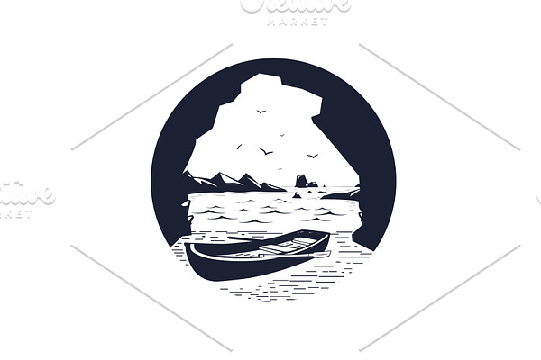 Beach Illustration Logo