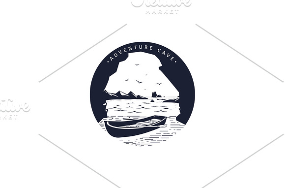 Beach Illustration Logo in Logo Templates - product preview 2