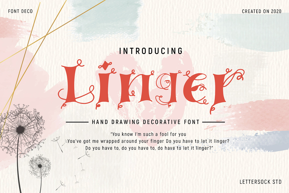 Linger in Display Fonts - product preview 8