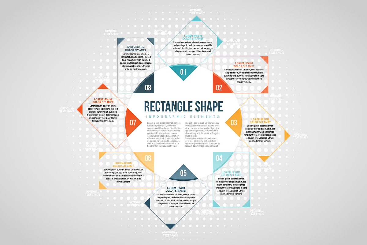 Rectangle Shape Infographic in Web Elements - product preview 8