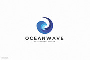 Ocean Waves O Letter Logo