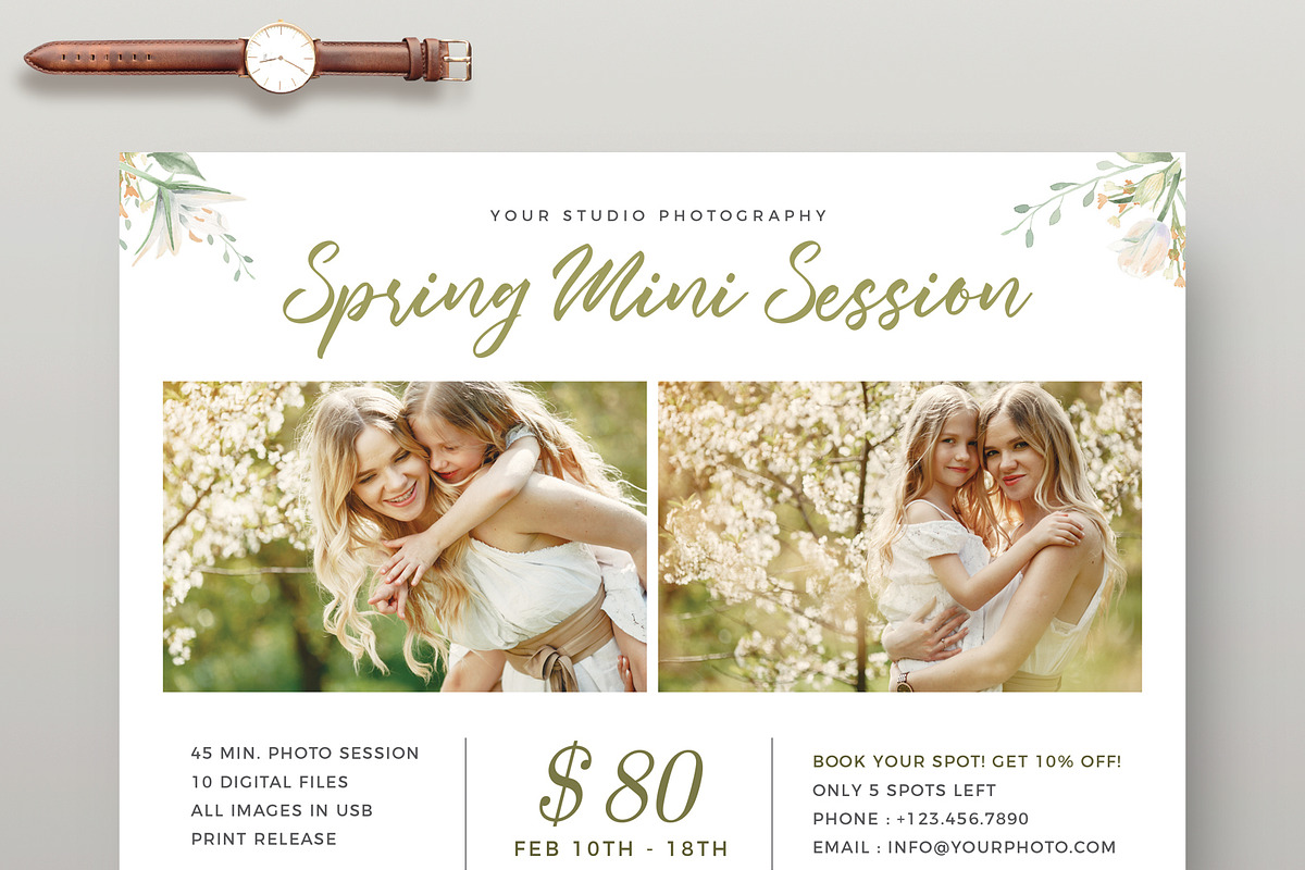 Spring Mini Session MS055 in Flyer Templates - product preview 8