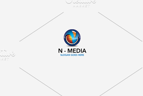 Letter N/V 3d logo Template in Logo Templates - product preview 1