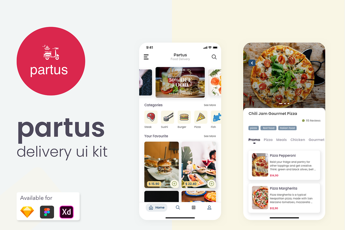 Partus Delivery UI Kit in UI Kits and Libraries - product preview 8