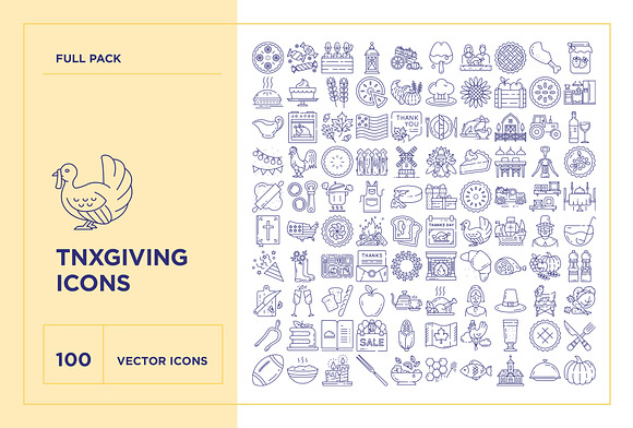 Thanksgiving Day Icons Set in Thanksgiving Icons - product preview 3