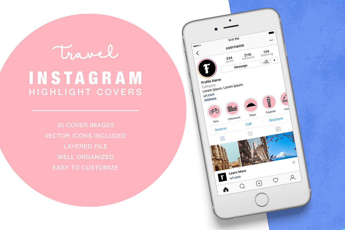 Travel Instagram Highlight Cover in Instagram Templates - product preview 8