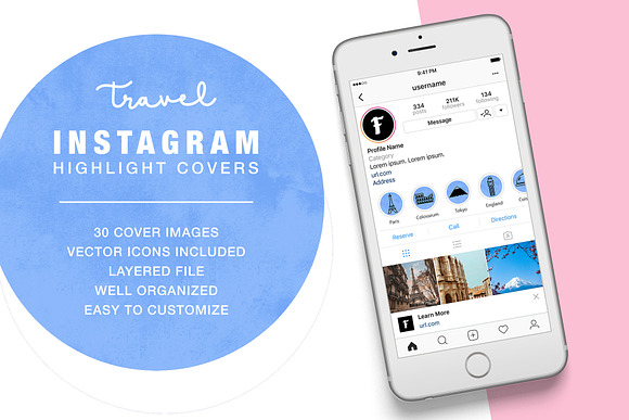 Travel Instagram Highlight Cover in Instagram Templates - product preview 4