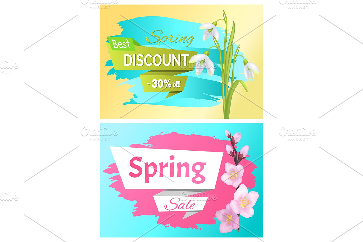 Spring Sale Advertisement Label in Illustrations - product preview 8