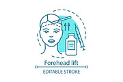 Forehead lift concept icon