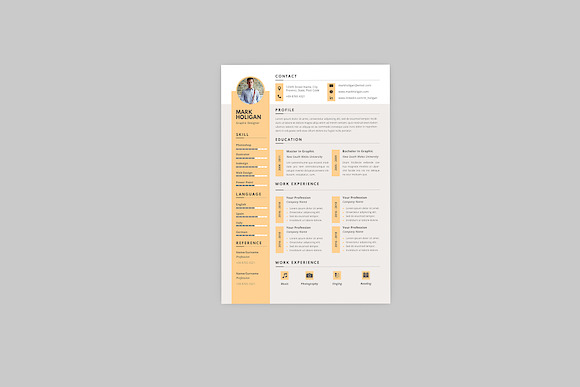 Mark Graphic Resume Designer in Resume Templates - product preview 2