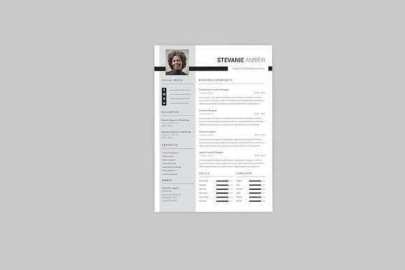Stevanie Creative Resume Designer in Resume Templates - product preview 2