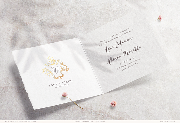 Wedding Monogram Frames Vol. 1 in Illustrations - product preview 1