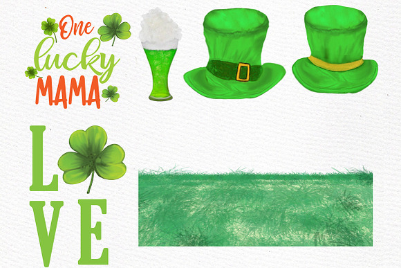 St Patricks Day Clipart,Irish Family in Illustrations - product preview 2