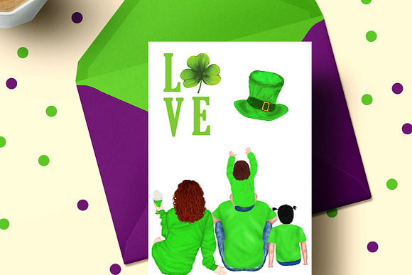St Patricks Day Clipart,Irish Family in Illustrations - product preview 4