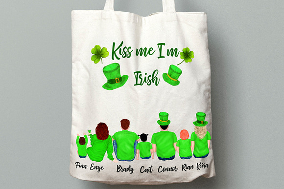 St Patricks Day Clipart,Irish Family in Illustrations - product preview 7